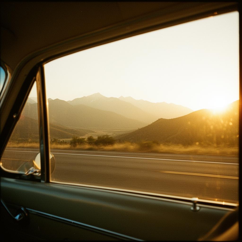 Vue de la route depuis une voiture
